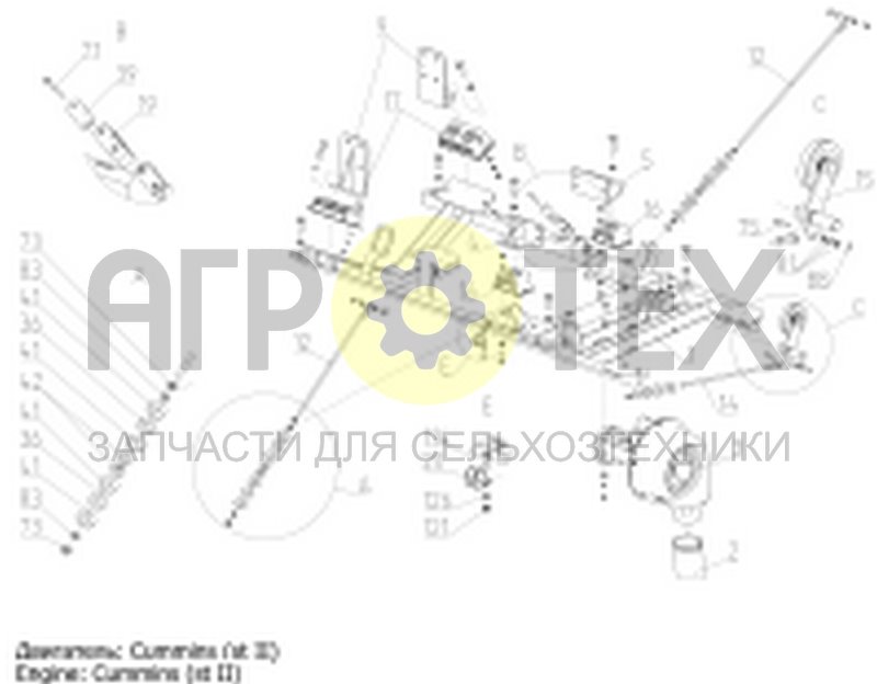 Рама подмоторная (ACROS-585.05.05.000Ф) (№3 на схеме)